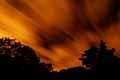 paysage de nuit avec nuages