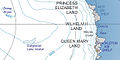 Küstengebiet vom Amerikanischen Hochland mit Princess Elizabeth Land, Kaiser-Wilhelm-II.-Land und Königin-Marie-Land