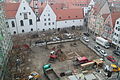 Der Elias-Holl-Platz während der Bauarbeiten 2013