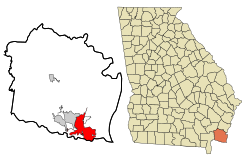 Location in Camden County and the state of Georgia