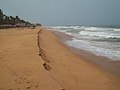 Spiaggia in fase di arretramento per erosione.