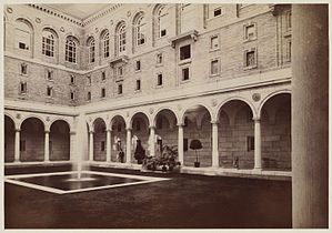 Courtyard completed during the McKim Building Construction