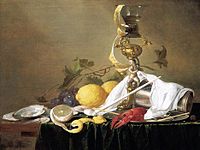 Jan Davidsz. de Heem (1606–1684), Still Life with Fruit, Flowers, Glasses and Lobster (c. 1660s)