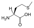 Chemical structure of methionine