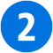 2 als weiße Ziffer in blau gefülltem Kreis