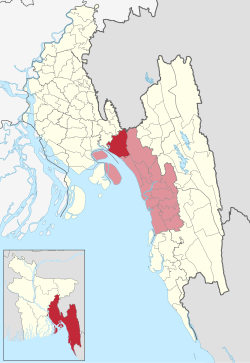 Mirsarai Upazila on the map