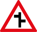 Staggered side-road junctions ahead