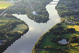 Älvmötet mellan Västerdalälven och Österdalälven i Djurås, Gagnefs kommun.