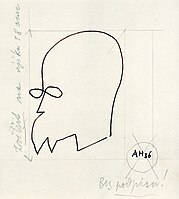 Adolf Hoffmeister, Masaryk by One Stroke, 1936
