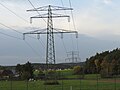 Heute mit 110 kV betriebener Abschnitt der Reichssammelschiene Elsenberg–Ludersheim bei Schnaittach