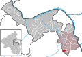 Localisation de Hillesheim dans la Verbandsgemeide et dans l'arrondissement