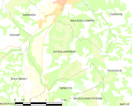 Mapa obce Gotein-Libarrenx