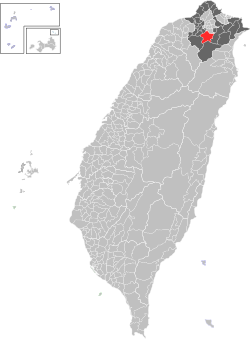 Location of Xindian within New Taipei City