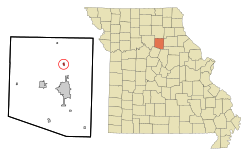 Location of Cairo, Missouri