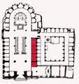 Lage der Kapellen auf der Südseite des Kirchenschiffs