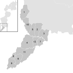 Poloha obce Jennersdorf (okres) v okrese Jennersdorf (klikacia mapa)