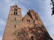 The towers of the Reformed church in Acâș