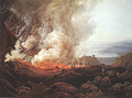 J.C. Dahl: Uitbarsting Vesuvius (1826) - Schilderij