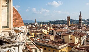 Florence depuis le toit de la cathédrale Santa Maria del Fiore. Octobre 2023.
