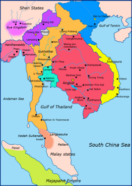 Koninkrijk Sukhothai in oranje