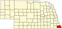 Locatie van Richardson County in Nebraska