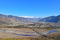 A view of Poonch City from Ajote temple.