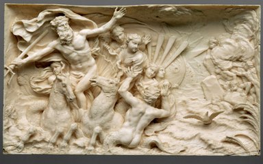 KHM Kunstkammer Elfenbein „Poseidon bändigt die Winde“ 1684