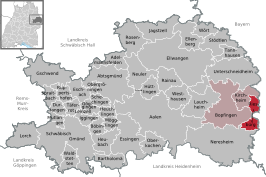 Kaart van Riesbürg