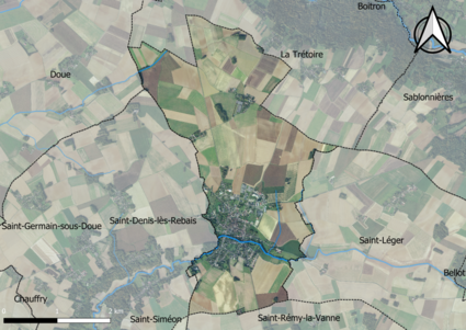 Carte orhophotogrammétrique de la commune.