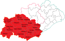 Arrondissement di Béziers – Localizzazione