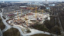 Bau der Multifunktionshalle, März 2022