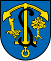 Aufgerichteter (gestürzter) Anker im Wappen von Wörth am Rhein, Rheinland-Pfalz