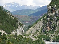 Vallée du Haut-Var près de Daluis - Pont de la D 316 vers la Vignasse.