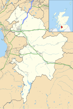 Map showing Mauchline in the south west of Scotland