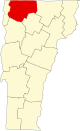 State map highlighting Franklin County