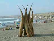 Huanchaco beach surfer's paradise