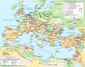 Europa anului 125 d.Hr. (triburile slave erau cunoscute pe atunci ca veneți)