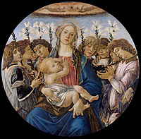 Marija z lilijami in osmimi angeli, c. 1478