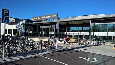 Åkeshovs sim- och idrottshall, Bergslagsvägen 60, nyrenoverad hösten 2018.