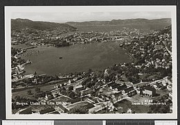 Historic view of Bergen from Ulriken