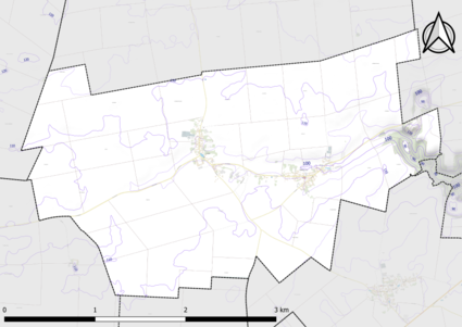 Carte montrant en couleurs le relief d'une commune