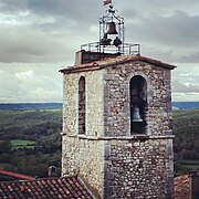 Clocher de l'église Notre-Dame, avril 2015.