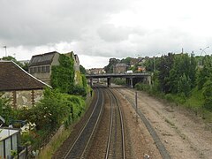 La ligne à Troyes, en direction de la gare de Troyes puis de Chaumont.