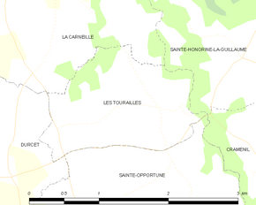 Poziția localității Les Tourailles