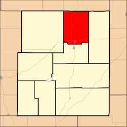 Location within Chase County