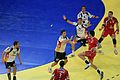 Secvență din partida Germania-Polonia, desfășurată pe 19 ianuarie 2010, din cadrul Campionatul European de Handbal Masculin din 2010.