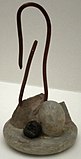 Red wire sculpture, 1944, stone and metal