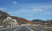 Rubik Catholic Church on top left along A1 Highway