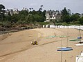 The beach huts on Salinette beach