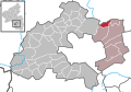 Localisation de Sembach dans la Verbandsgemeinde et dans l'arrondissement.